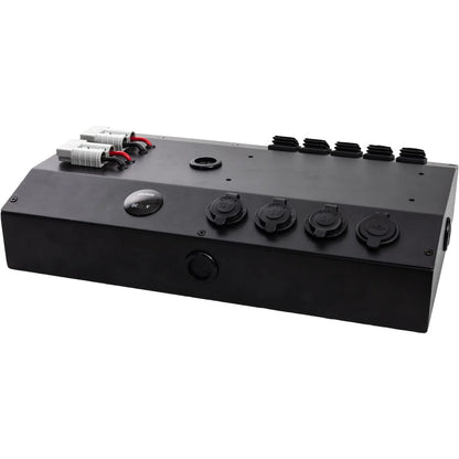 Drivetech 4x4 12V Control Box 5 Rocker Switches 3 Power Sockets Dual USB - DT-02009