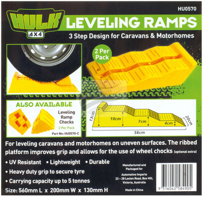 HULK 4X4 SET 2 LEVEL RAMP 3 STEP 4000kg PER PAIR 40, 70 & 100mm