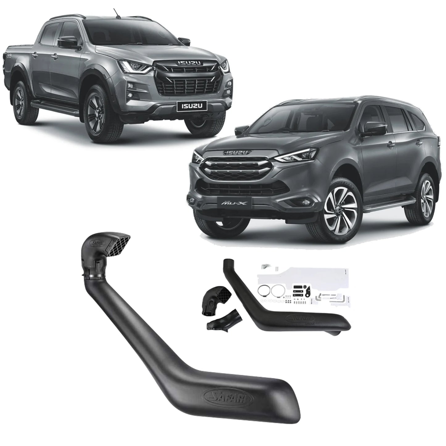 Safari V-Spec Snorkel ISUZU RG D-MAX/MU-X 3.0L Diesel 2020 Onwards (D-MAX) 06/2021 Onwards (MU-X)