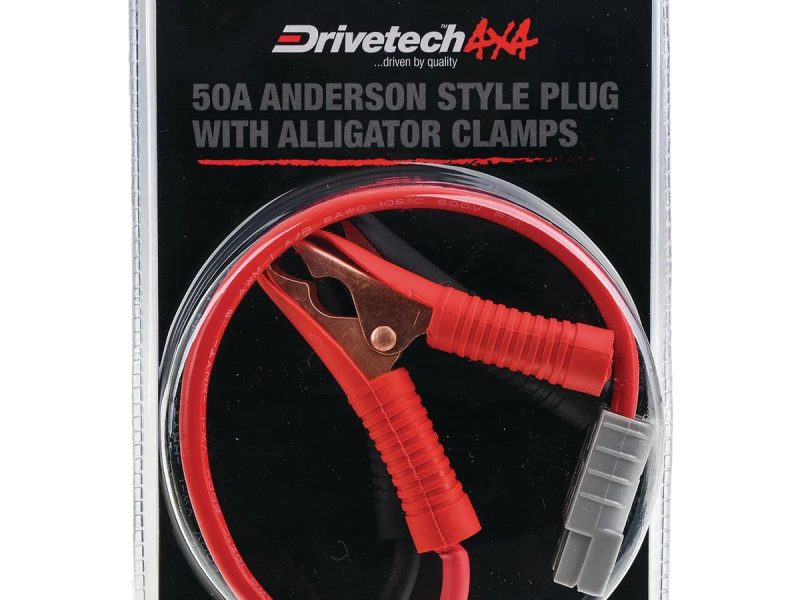 Drivetech 4x4 50A Anderson Plug to Alligator Clips Lead - DTAPC