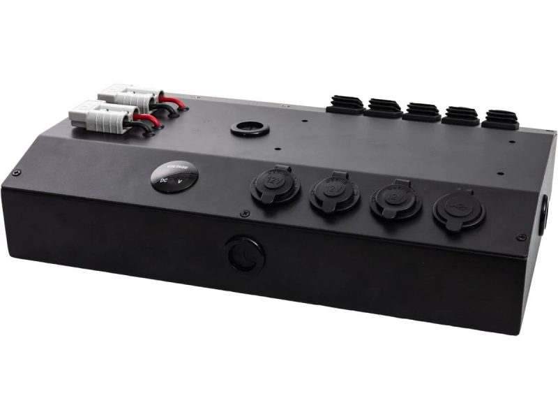 Drivetech 4x4 12V Control Box 5 Rocker Switches 3 Power Sockets Dual USB - DT-02009