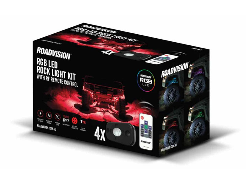 RGB LED ROCK LIGHT KIT V2 WITH RF REMOTE CONTROL